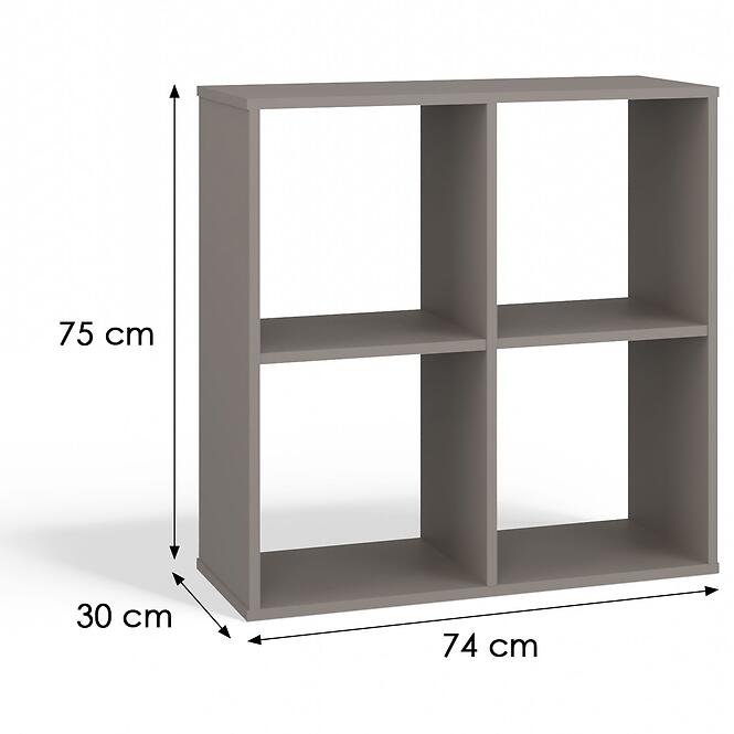 Regál Malax 2x2 Agyag,2