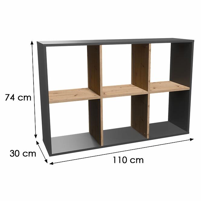 Regál Malax 2x3 Fehér,2