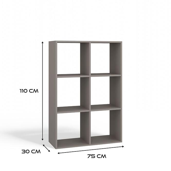 Regál Malax 2x3 Agyag,2