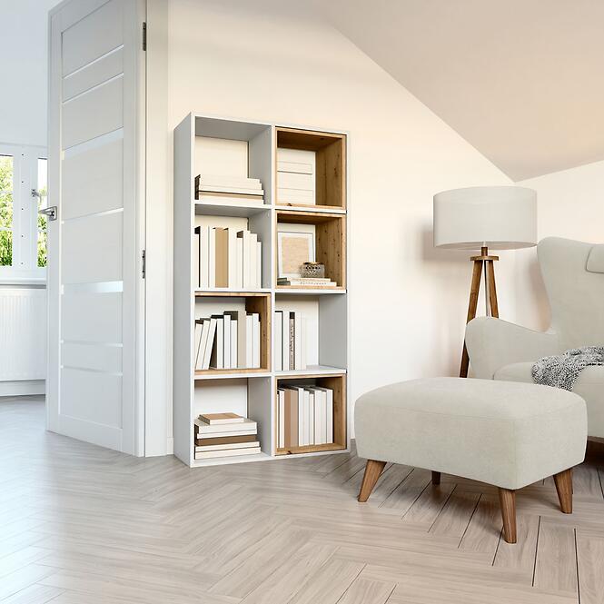 Regál Malax 2x4 Fehér,3