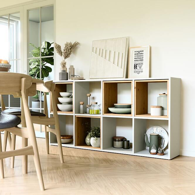 Regál Malax 2x4 Fehér,4