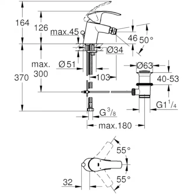 Csaptelep bidéhez  Eurosmart,2