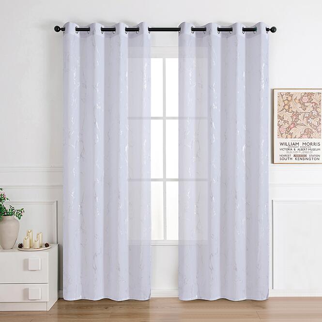 Függöny gyűrűkön Lena silver RP499 140x245 cm
