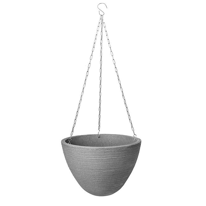 Függő barázdált virágcserép steingrau 33xh25 cm