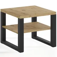 Dóhányzóasztal Mona 600 + Falipolc Artisan/fekete
