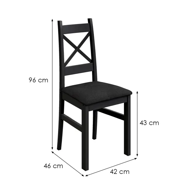 Étkező készlet Mini fekete/kasmír,4