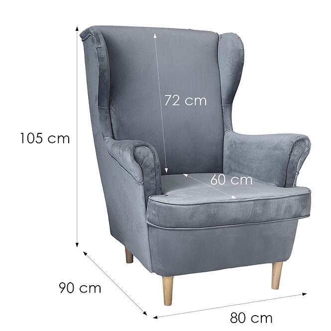 Fotel Kingston Royal 28 00/1 szürke