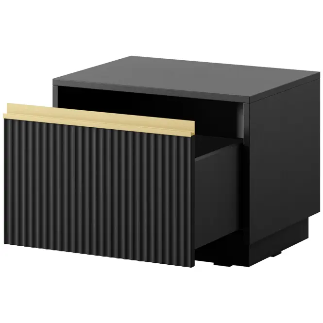 Éjjeliszekrény Royal S54 Fekete,3