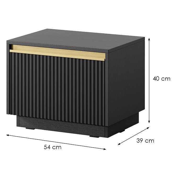 Nočný stolík Royal S54 Čierna,2