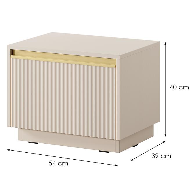 Éjjeliszekrény Royal S54 Homokbézs,2