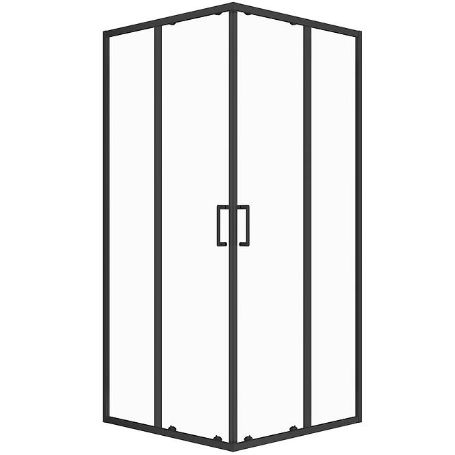 Zuhanykabin Rio 90x90x190 black