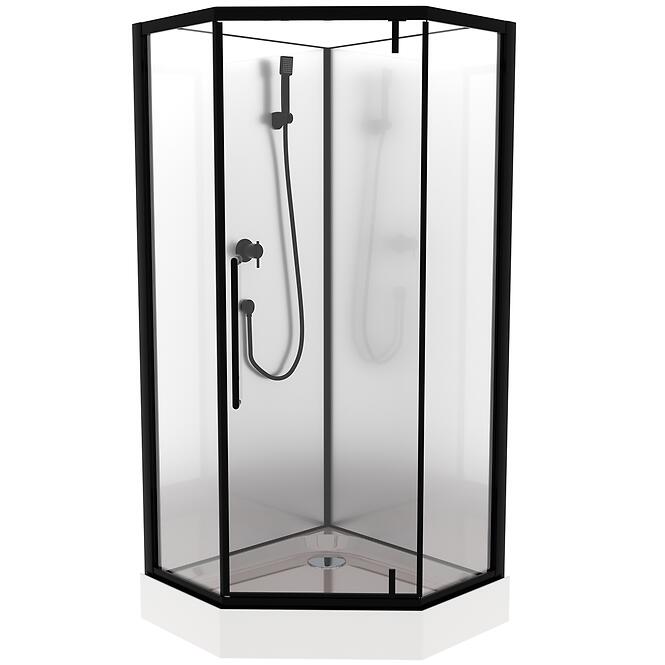 Zuhanykabin ötszögletű Elize 90x90 black