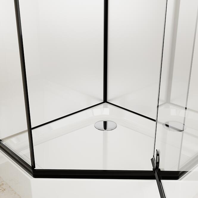 Zuhanykabin ötszögletű Elize 90x90 black