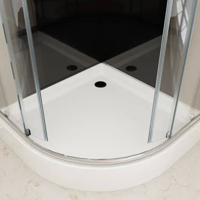 Zuhanykabin félköríves Elize 80x80 króm,7