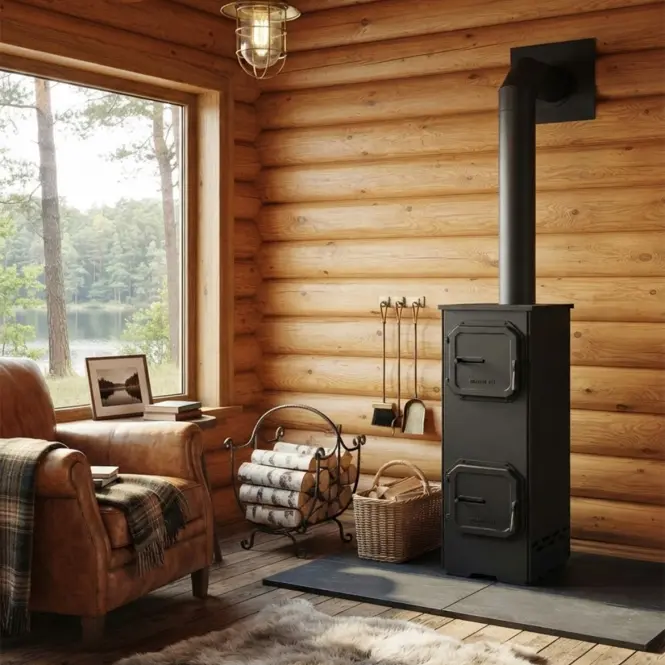 Kandallókályha Denver fekete 5 kW,4