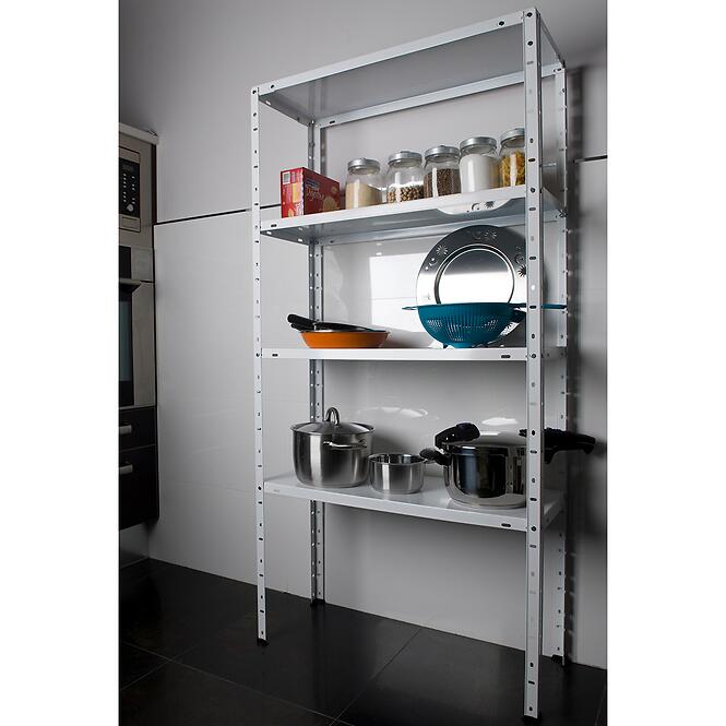 Fém tároló állványok 147x75x30 cm – 4 polccal/40 kg,4