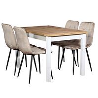Étkező Készlet Fred 1+4 120x80 Artisan/fehér