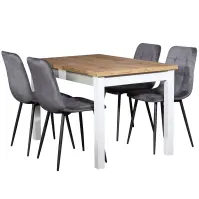 Étkező Készlet Fred 1+4 120x80 Artisan/fehér