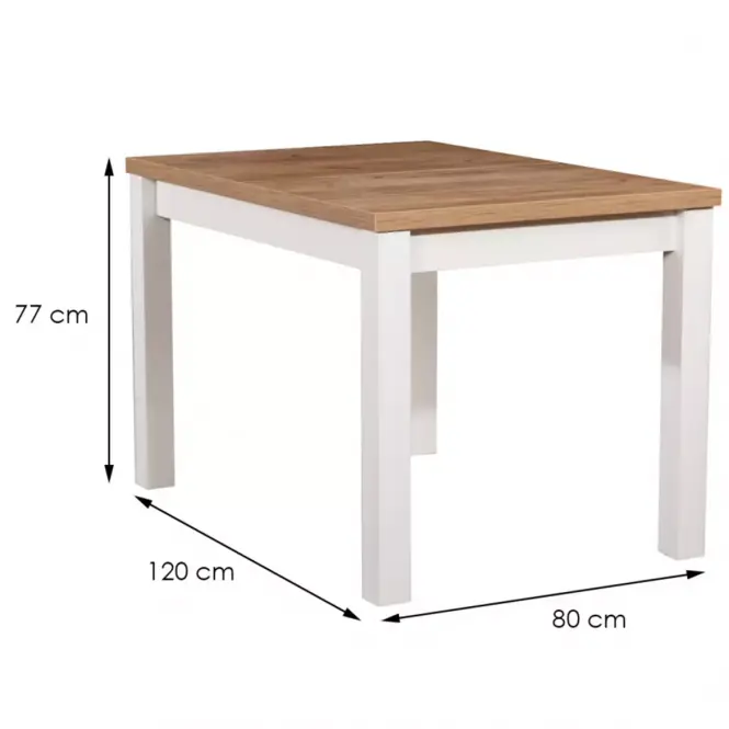Étkező Készlet Fred 1+4 120x80 Artisan/fehér,2