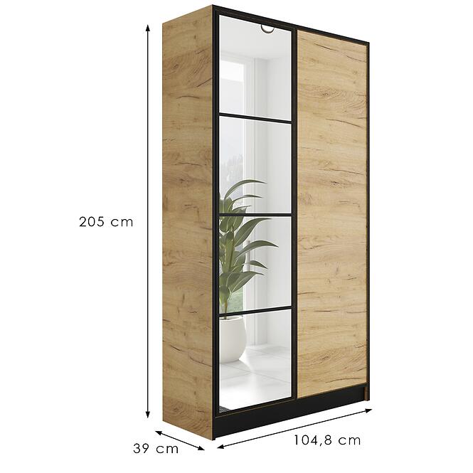 Szekrény Eden 2d 107 Tölgy Craft Aranysárga 1
