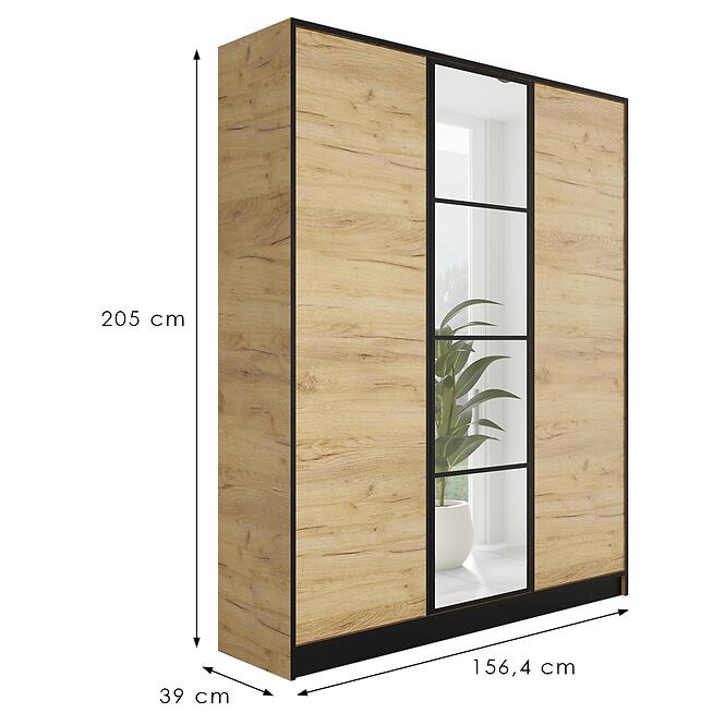 Szekrény Eden 3d 157 Tölgy Craft Aranysárga 1,2