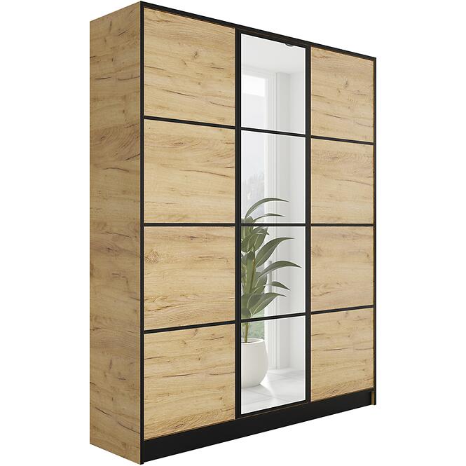 Szekrény Eden 3d 157 Tölgy Craft Aranysárga 2