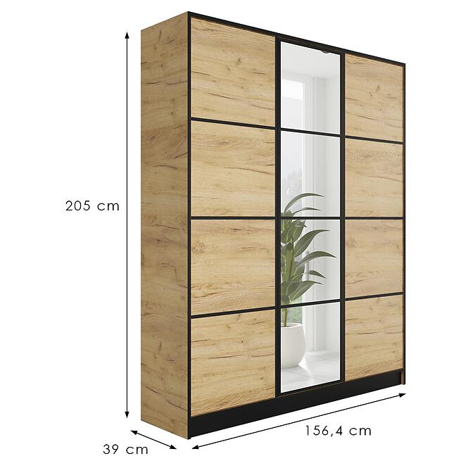 Szekrény Eden 3d 157 Tölgy Craft Aranysárga 2,2