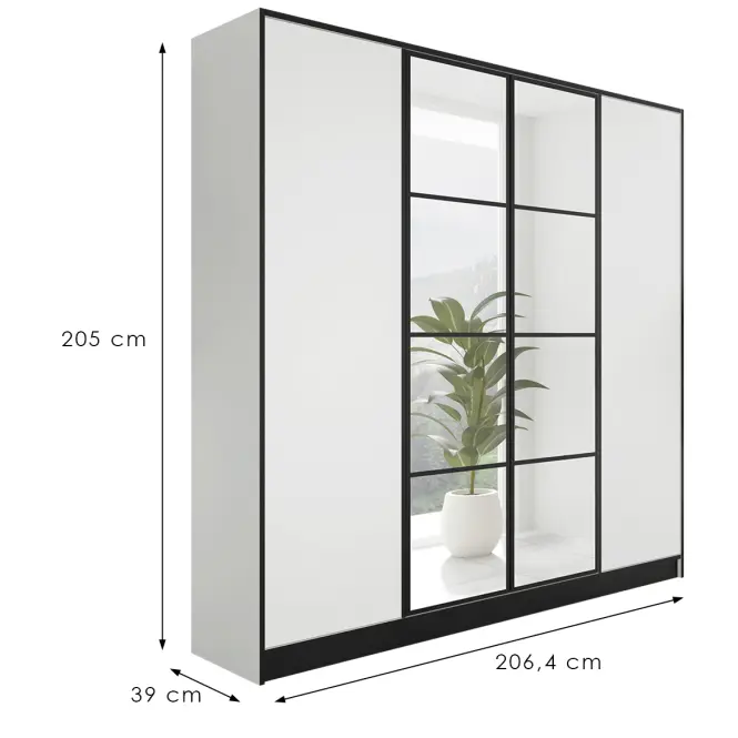 Szekrény Eden 4d 207 Fehér 1,2
