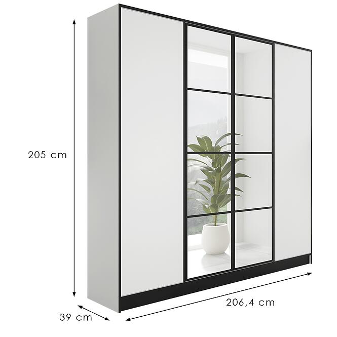 Szekrény Eden 4d 207 Fehér 1,2