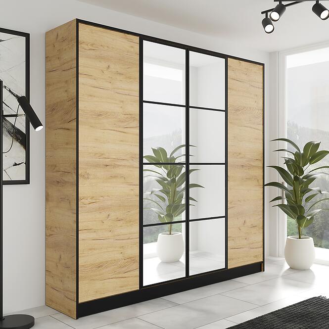 Szekrény Eden 4d 207 Tölgy Craft Aranysárga 1,4
