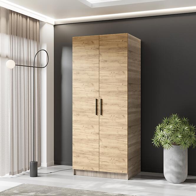 Szekrény Gold 2d Tölgy Sonoma/Tölgy Craft Aranysárga,3