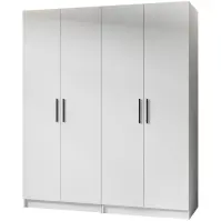 Szekrény X2 Gold 2d Fehér/Fehér