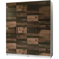 Szekrény X2 Gold 2d Fehér/Old Style