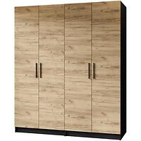 Szekrény X2 Gold 2d Fekete/Tölgy Craft Aranysárga