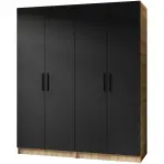 Szekrény X2 Gold 2d Tölgy Craft Aranysárga/Fekete