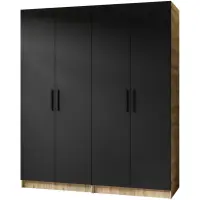 Szekrény X2 Gold 2d Tölgy Craft Aranysárga/Fekete