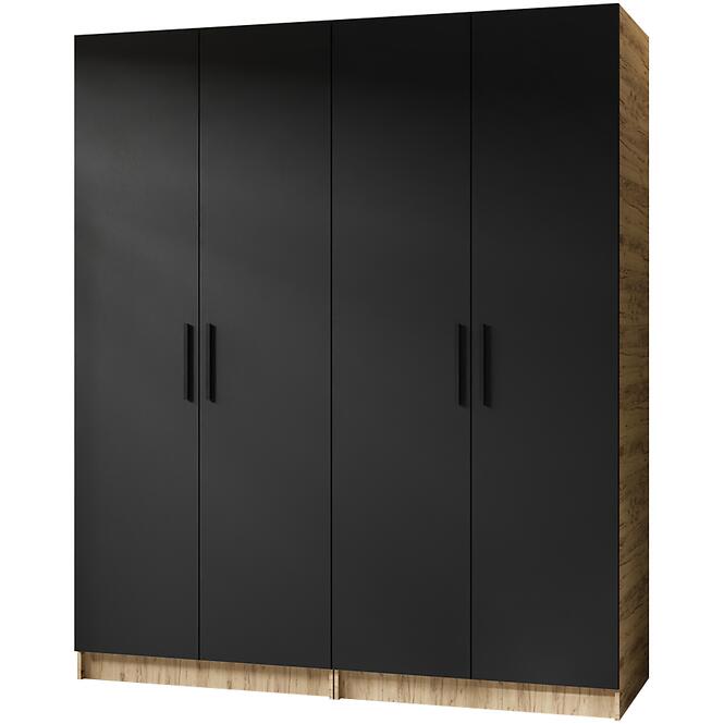 Szekrény X2 Gold 2d Tölgy Craft Aranysárga/Fekete