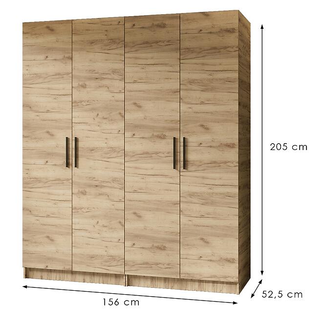 Szekrény X2 Gold 2d Tölgy Craft Aranysárga/Tölgy Craft Aranysárga,2