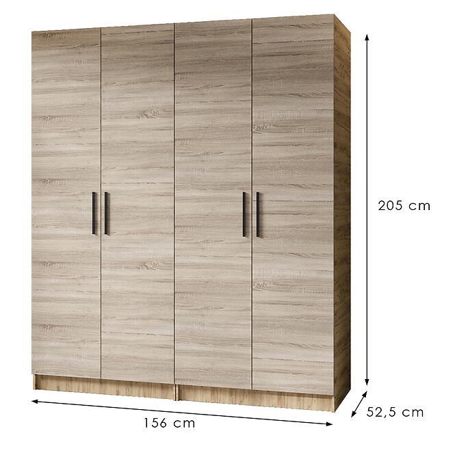 Szekrény X2 Gold 2d Tölgy Craft Aranysárga/Tölgy Sonoma,2