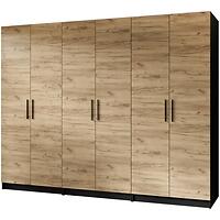 Szekrény X3 Gold 2d Fekete/Tölgy Craft Aranysárga
