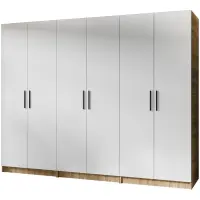 Szekrény X3 Gold 2d Tölgy Craft Aranysárga/Fehér