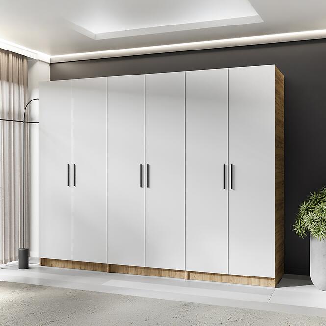 Szekrény X3 Gold 2d Tölgy Craft Aranysárga/Fehér,3