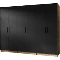 Szekrény X3 Gold 2d Tölgy Craft Aranysárga/Fekete