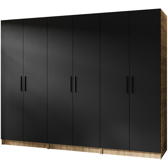 Szekrény X3 Gold 2d Tölgy Craft Aranysárga/Fekete