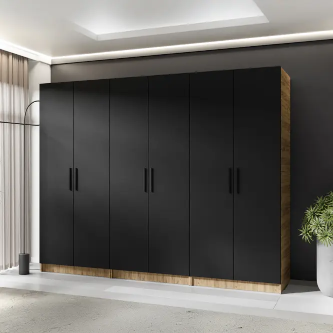 Szekrény X3 Gold 2d Tölgy Craft Aranysárga/Fekete,3