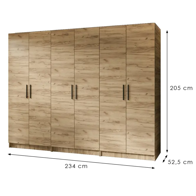 Szekrény X3 Gold 2d Tölgy Craft Aranysárga/Tölgy Craft Aranysárga