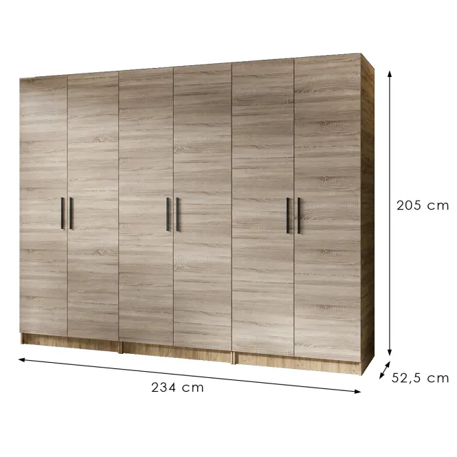 Szekrény X3 Gold 2d Tölgy Craft Aranysárga/Tölgy Sonoma