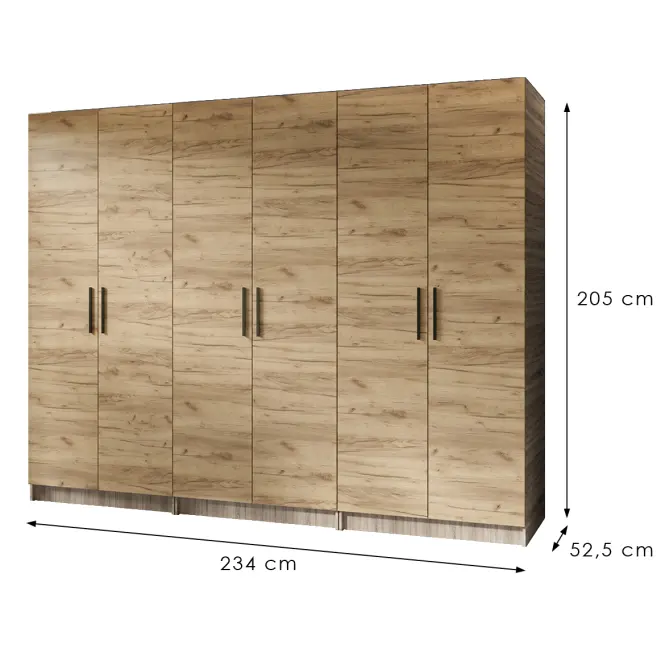 Szekrény X3 Gold 2d Tölgy Sonoma/Tölgy Craft Aranysárga