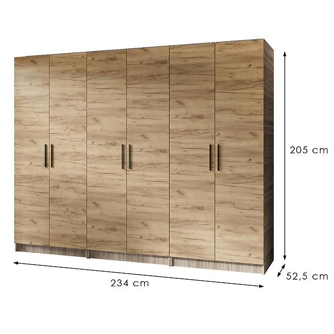 Szekrény X3 Gold 2d Tölgy Sonoma/Tölgy Craft Aranysárga,2