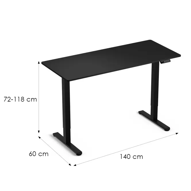 Íróasztal Lv1713 Control Lite 140 Fekete/Fekete